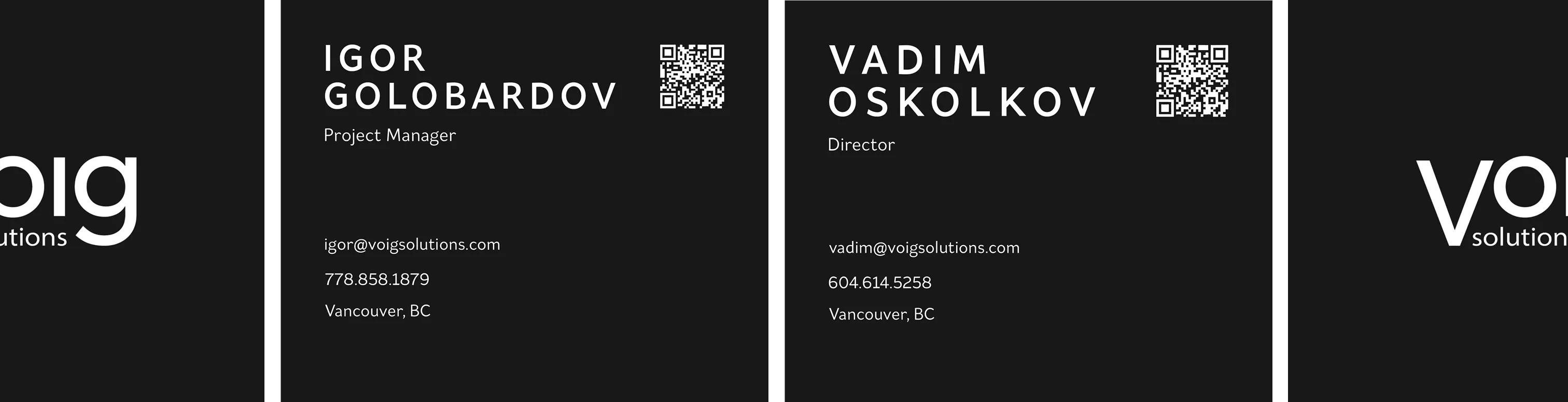 voig business cards